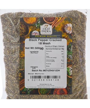 Old India Black Pepper Cracked 18 Mesh 500g - Premium Quality Spice - Buy Online on SooperMarket.com