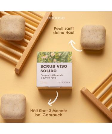 Enooso Organic Facial Cleanser for Acne-Prone Skin - Clay Aloe Vera & Chamomile - 100% Vegan & Plastic-Free 35g - Buy Online on SooperMarket.com