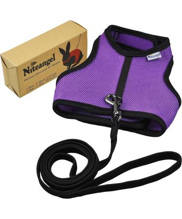 Niteangel Adjustable Soft Harness for Rabbit (L Purple) - Elastic Leash Included | Shop Internationally - Buy Online on SooperMarket.com