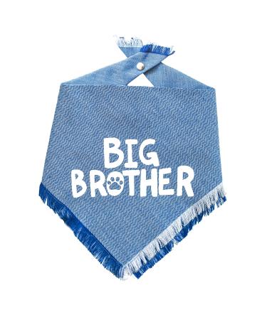 Everything Tailed Blue Big Brother Dog Bandana for Pregnancy Announcement, Pet Photo Prop, Handkerchief and/or Scarf for Dog, Fits Medium to Large Dogs