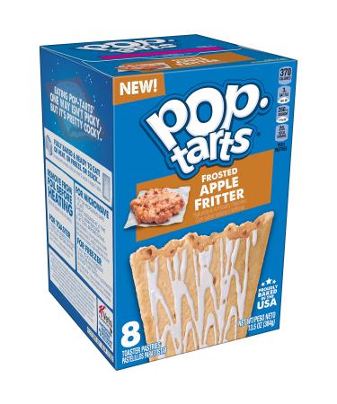 Pop-Tarts Toaster Pastries, Breakfast Foods, Kids Snacks, Frosted Apple Fritter, 13.5oz Box (8 Pop-Tarts)