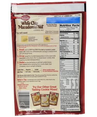 Betty Crocker White Chip Macadamia Cookie Mix 14 Oz (3 Pack) - Delicious Homemade Cookies - Buy Online on SooperMarket.com