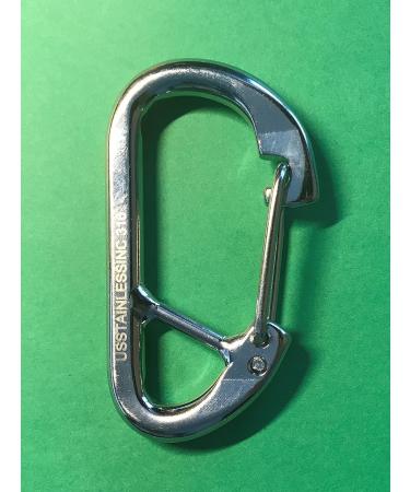 Stainless Steel 316 Spring Hook Carabiner 5/16" (8mm) Marine Grade Safety Clip Forged - Buy Online on SooperMarket.com