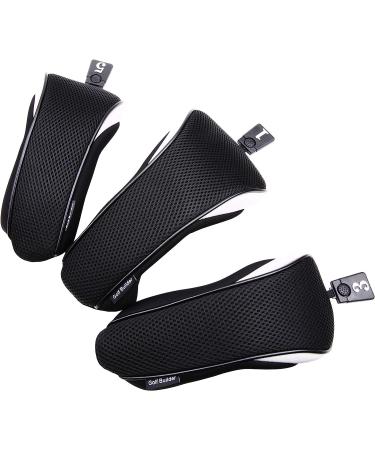 Sword & Shield Sports 3pcs/Set Black Golf Club Headcovers - Driver #1 3 5 Fairway Wood Cover - Buy Online on SooperMarket.com