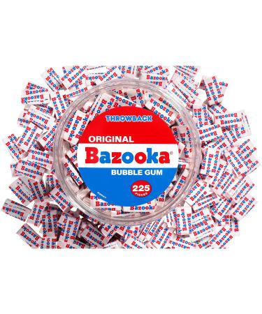 Bazooka Bubble Gum 225 Count Individually Wrapped Pink Chewing Gum in Original Flavor - Bulk Bubble Gum Tub - Fun Old Fashioned Candy for Halloween Parties and Trick or Treaters Original 225 Count (Pack of 1) - Buy Online on SooperMarket.com