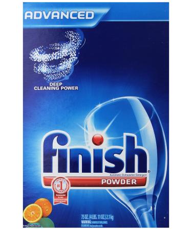 Finish Powder Automatic Dishwasher Detergent Orange Fresh Scent 75 Ounces (Pack of 6)