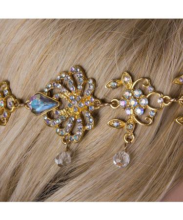 Bridal Headband and Earrings Crystal Jewelry Set for Women - Wedding Tiara Rhinestone Hair Accessories - Buy Online on SooperMarket.com