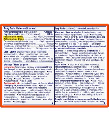 Vicks DayQuil Cold and Flu Medicine Cough Suppressant Nasal Decongestant Pain & Fever Reducer Non-Drowsy Formula 16 Liquid Capsules 16 Count - Buy Online on SooperMarket.com