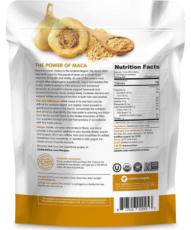 Zint Organic Gelatinized Maca Powder 16 oz - Premium Superfood for Energy & Stamina - Buy Online on SooperMarket.com