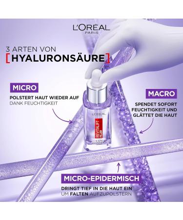 L'Or al Paris Hyaluron Serum Revitalift Filler | Anti-Aging Facial Care with 1.5% Hyaluronic Acid & Vitamin C - 50 ml - Buy Online on SooperMarket.com