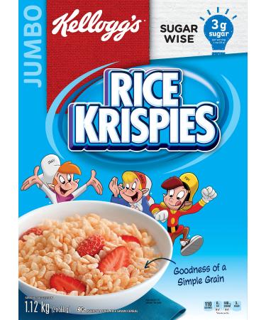 Kellogg's Rice Krispies Cereal, 1.12kg/39.50oz (Jumbo Size) Canadian