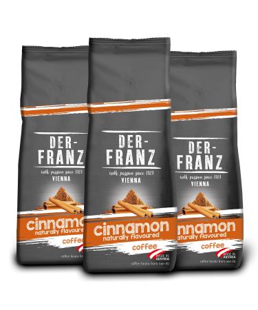 Der-Franz coffee flavoured with cinnamon Arabica and Robusta coffee beans 3 x 500 g Cinnamon 500 g (pack of 3)