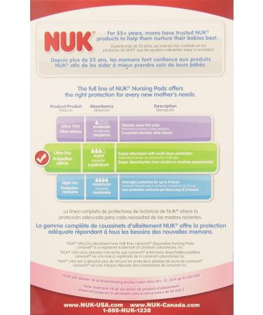 NUK Ultra Dry Disposable Nursing Pads - 50ct | Comfortable & Leak-Proof | International Shipping Available - Buy Online on SooperMarket.com