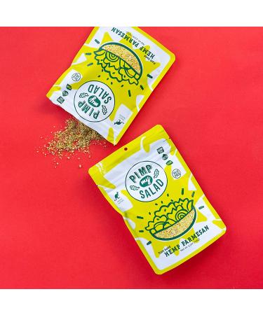 Pimp My Salad Hemp Parmesan: Vegan Cheese & Protein Powder Superfood | Dairy-Free Hemp Cheese Alternative | Low Carb | 2 Value Packs - Buy Online on SooperMarket.com