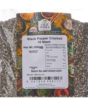 Old India Black Pepper Cracked 10 Mesh 500g - Premium Quality Spice (Pack of 1) - Buy Online on SooperMarket.com