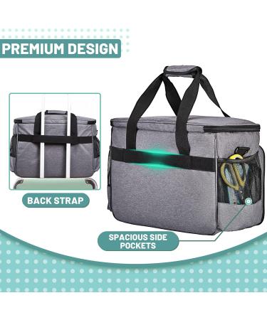 Golkcurx Sewing Machine Case - Removable Padding, Shoulder Strap - Grey - Buy Online on SooperMarket.com