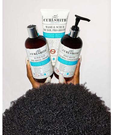CURLSMITH Clarifying Wash Day Bundle: Pre-Biotic Primer, Wash & Scrub Detox with Pro-Biotic Conditioner - Buy Online on SooperMarket.com
