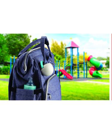 Melii Grey & Pink Pacifier Pod with Carabiner Clip - Pacifier Storage Container - Buy Online on SooperMarket.com