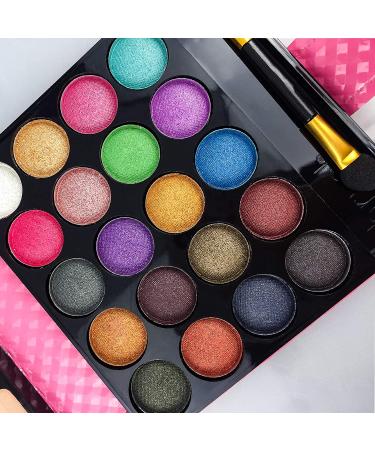 Beauty Book All in One Makeup Kit - 32 Colors Palette, Lip Gloss, Blush, Powder, Concealer, Mirror & Brush - Professional Makeup Set Gift for Women, Girls, Beginners, and Teens (Pink) - Buy Online on SooperMarket.com
