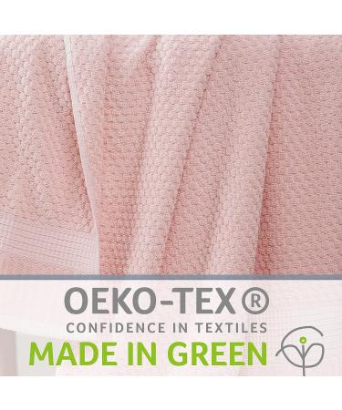 Trinity Collection 100% Cotton Towel Set - 6 Piece Light Pink | Soft & Absorbent Bath Towels, Hand Towels, Washcloths - Buy Online on SooperMarket.com