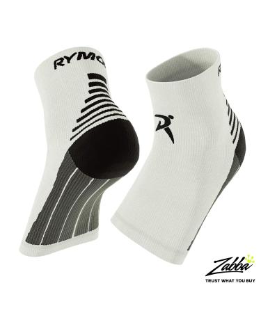 Rymora Plantar Fasciitis Support Socks - Medium Arch Compression for Men and Women - White (One Pair) - Buy Online on SooperMarket.com
