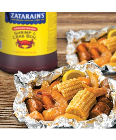 Zatarain's Concentrated Shrimp & Crab Boil 1 Gal - Liquid Crab Boil for Seafood, Potatoes, Corn & Vegetables - 128 Fl Oz - Buy Online on SooperMarket.com