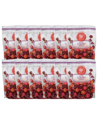 Cherry Bay Orchards Dried Cherry Mix Pack of Twelve 6oz Bags (Total 72 oz) - Includes Montmorency Balaton and Light Sweet cherries - 100% Domestic Natural Kosher Certified Gluten-Free GMO Free Dried Cherry Jubilee