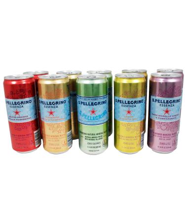 Niro Assortment | Essenza Flavored Mineral and Sparkling Water |10 Pack | 5 Flavor Variety Pack San Pelligrino | Includes Niro Beverage Sleeve