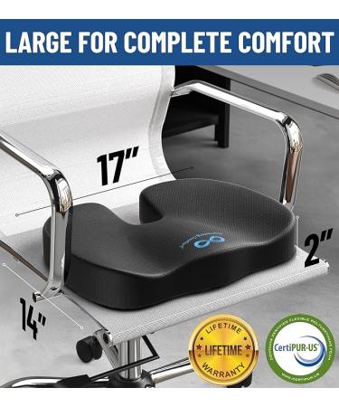 Everlasting Comfort Doctor Recommended Memory Foam Seat Cushions for Office Chairs - HSA FSA Eligible Tailbone Pain Relief Cushion  Sciatica & Back Support  Office Chair Cushion & Car Seat Cushion - Buy Online on SooperMarket.com