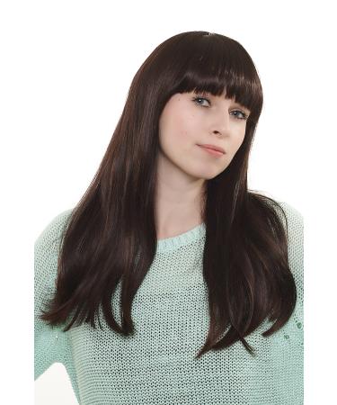 Women's wig long straight sexy bangs mixed brown dark brown MA116-2T33 La Boum