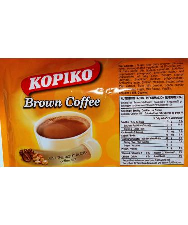 Kopiko Instant 3 in 1 Brown Coffee Mix - 30 Count Bag | Creamer & Sugar Included - Buy Online on SooperMarket.com