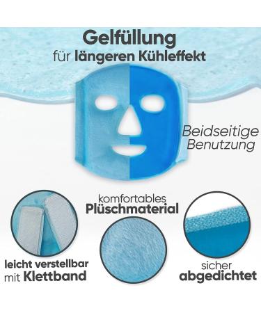Buy IceHOF Cool Mask Face - Reversible Plush Fabric with Velcro Fastener & High-Quality Cooling Gel | Optimal Comfort & Storage Bag Included - Buy Online on SooperMarket.com