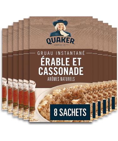 Quaker Maple & Brown Sugar Flavour Instant Oatmeal Multi-Pack 8 Packets 344g (Pack of 12) - Buy Online on SooperMarket.com