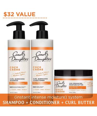 Carol's Daughter Coco Creme Curly Hair Gift Set with Sulfate-Free Shampoo, Conditioner, and Hair Butter - Coconut Oil and Mango Butter for Very Dry Curls - Buy Online on SooperMarket.com