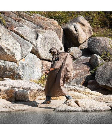 OneTigris TENTSFORMER Raincoat Bushcraft Poncho Tent - Waterproof Multiuse Rain Cover in Coyote Brown - Buy Online on SooperMarket.com
