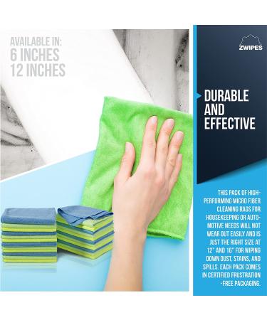 Zwipes 924 Microfiber Cleaning Cloths 24-Pack - Premium Cleaning Cloths for Household & Car - 24 Pack - Buy Online on SooperMarket.com