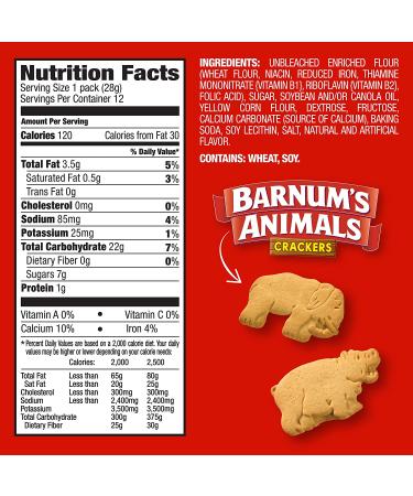 Barnum's Original Animal Crackers 12 Snack Packs - Delicious & Convenient Snacking Option - Buy Online on SooperMarket.com