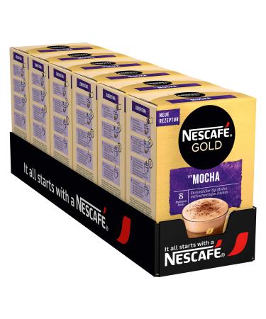 Nescaf Gold Type cappuccino chocolate beverage powder made of soluble bean coffee with a fine chocolate note caffeine -containing 6 -pack (6 x 8 sticks of 18g) 1 piece (6 Pack)