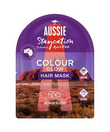 Aussie Staycation Hair Mask & Hair Cap Australian Hair Care (Colour Glow)