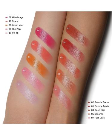 Oulac 2 in 1 Lipstick and Lip Balm - Juicy Glossy Lip Care for Smooth, Hydrated Lips - Vegan Formula (02 Grande Dame Plummy Terracotta) - Buy Online on SooperMarket.com