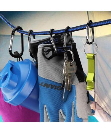 Temlum Aluminum Carabiner Hooks - D Shape Clip with Snapping Lock for Camping Hiking & Travel - 10 Pack (5.8 cm/2.3 in Black) - Buy Online on SooperMarket.com