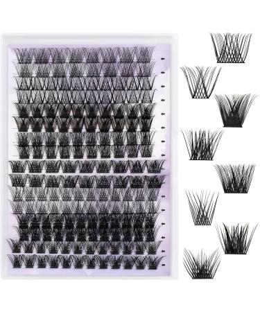 8 Styles 0.07mm D Curl Cluster Lash Extensions 12mm DIY Individual Eyelashes - RR-12mm 8Type Clusters-0.07-D - Buy Online on SooperMarket.com