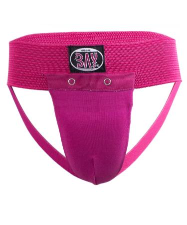 Bay women's deep protection 3-option soft women children Lady pink pink magenta XS S M L XL deep protector Unreilabetic protection Suspensorium budo martial arts kickboxing muay thai boxing tkd taekwondo tae