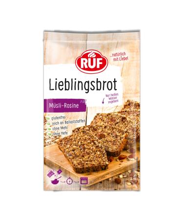 Call Favorite Bread Muesli-Rosine bread baking mix bread mix bread dough mix for bread as from the baker gluten-free without flour and yeast 1 x 600g 600 g (1-pack) muesli-rosine