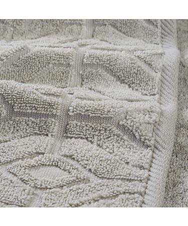 Amrapur Overseas 6-Piece Yarn Dyed Diamond Gate Jacquard Towel Set in Seafoam - Standard Size - Buy Online on SooperMarket.com
