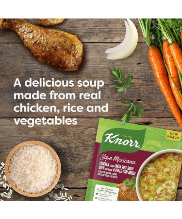 Knorr Sopa Mexicana/Dry Soup Mix - Chicken with Rice Flavor | No Artificial Flavors | 2.4 OZ 12 Count - Buy Online on SooperMarket.com