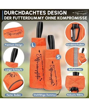 Ostfriesenpfoten Enno Feed Bag - Durable Plastic-Free Agility Training Dummy | Size L | Washable & Eco-Friendly | Orange - Buy Online on SooperMarket.com