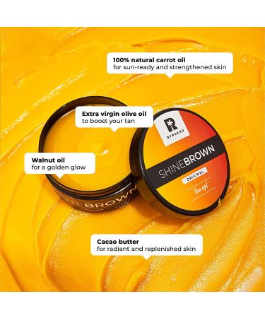BYROKKO Shine Brown Tanning Accelerator Cream 6.4 Fl Oz | Sunbed & Outdoor Sun | Natural Ingredients for Natural Tan - Buy Online on SooperMarket.com