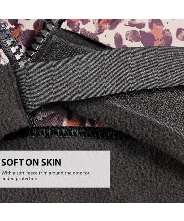 Harrison Howard Soft Fleece Stretchy Horse Head Hood with Zipper - Comfortable All-Covered Design in Classic Leopard M - Buy Online on SooperMarket.com