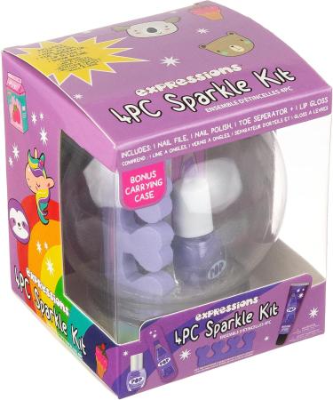 Expressions 5pc Snow Globe Manicure Set | Girls & Teens Starter Makeup Kit | Nail Polish Lip Gloss Manicure & Pedicure | Perfect Beauty Gift for Girls - Buy Online on SooperMarket.com